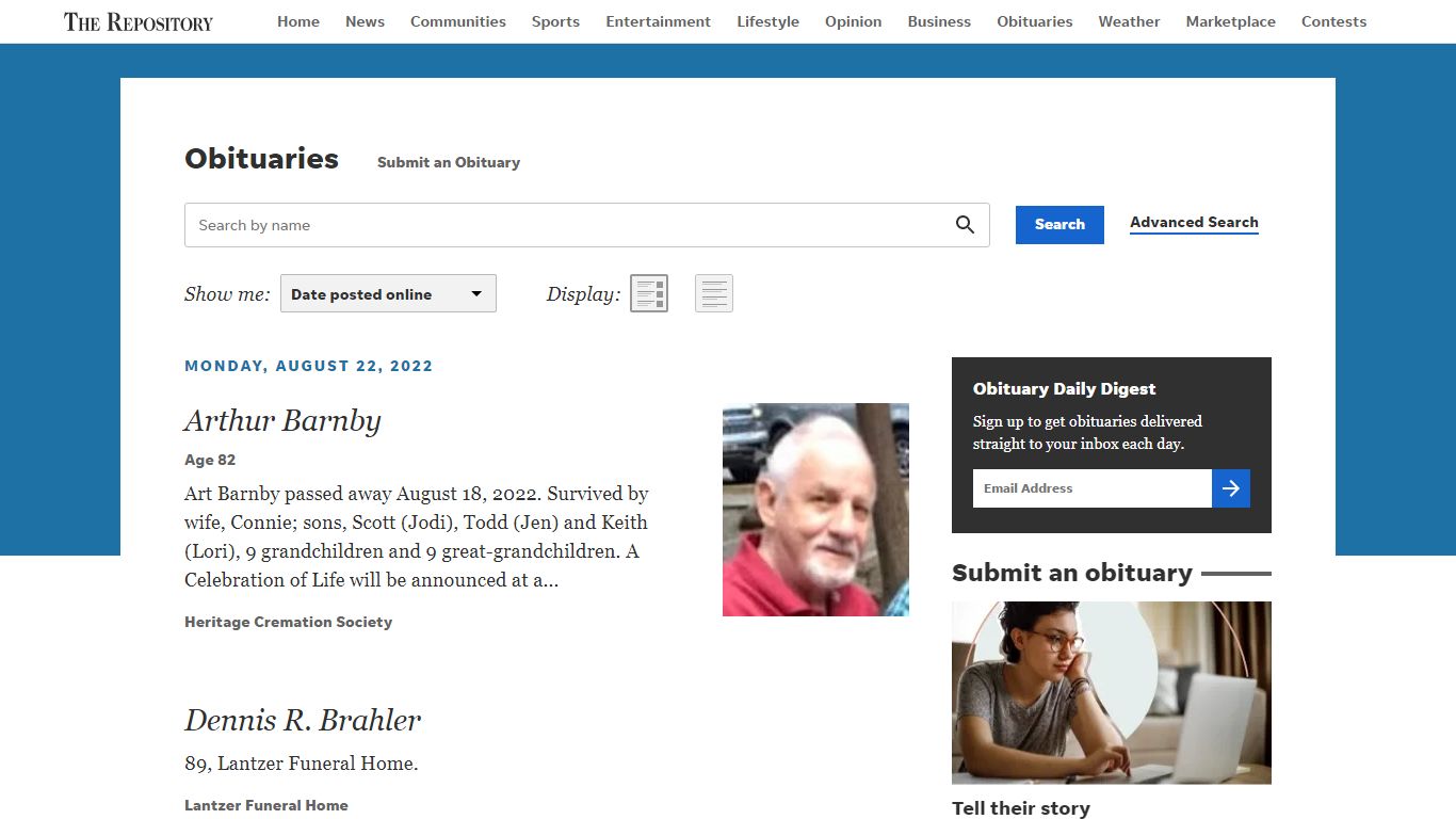 Obituaries in Canton, OH | The Repository