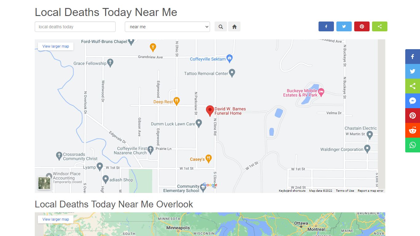 Local Deaths Today Near Me